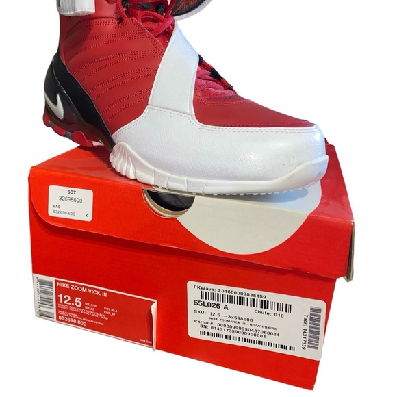 Nike Zoom Vick III Varsity Red Sneakers 832698-600 Mens Size 12.5 USA main image 6